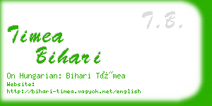 timea bihari business card